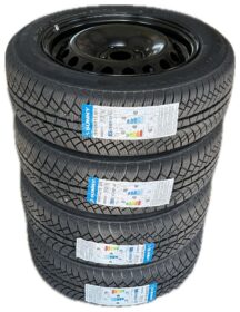 Set complet de iarna 15 inch pentru Dacia Logan , 4 jante otel+4 anvelope iarna