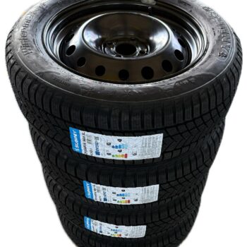 Set complet de iarna 16 inch  pentru Dacia Stepway , Dacia Jogger, 4 jante otel + 4 anvelope iarna 205 60 r16 Sunny 96H XL